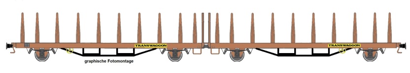  NW52211 - TT - Rungenwagen Transwaggon, DR, Ep. IV- Wagen 2